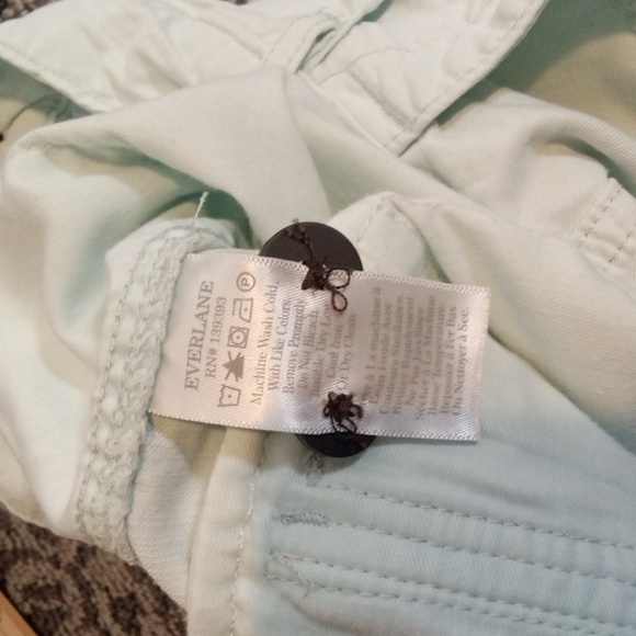 Everlane Mint Green Wide Leg High Waisted Pleated Womens Pants (Flawed) Size 10 - Picture 6 of 13